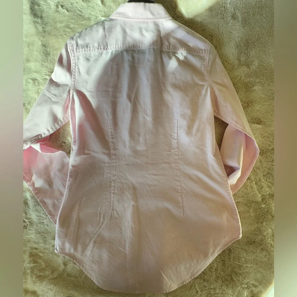 Theory Nikala Oxford Button Down Shirt in pink size Medium - Picture 7 of 12